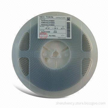 Tantalum Capacitor with 2,000 Hours Lifespan Test and 4 to 50V Rated Voltage